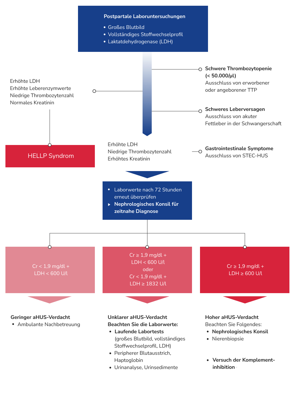 Differenzialdiagnostik-Algorithmus: aHUS und HELLP