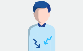 Patient, der Schmerzen im Bauch- oder Brustbereich hat