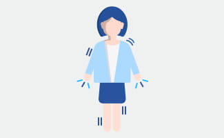 Patientin mit Anzeichen von Taubheit an den Gelenken