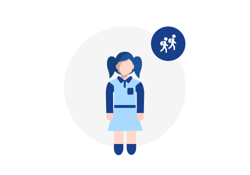 Mädchen mit HPP, das Probleme hat mit anderen Kindern mitzulaufen