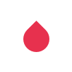 Roter Blutstropfen, symbolisch für volle Blutgefäße