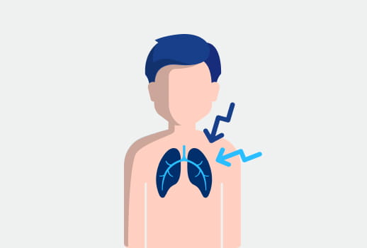 Patient mit Atembeschwerden