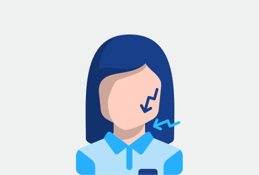 Patientin mit Beschwerden im Mund- und Halsbereich 