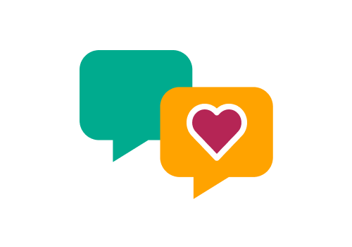 Sprechblasen - symbolisch für um Hilfe bitten