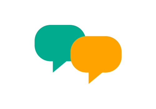 Sprechblasen - symbolisch für offen über Probleme sprechen.